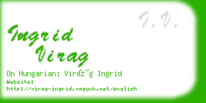 ingrid virag business card